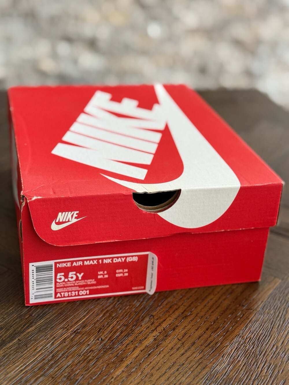 Nike Air Max 1 GS 'Have A Nike Day' Sneakers (AT8131-001) 5.5Y / 7 women used - Picture 2 of 7